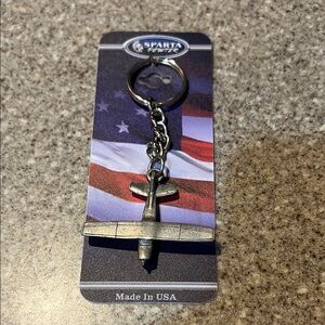 Cessna Pewter Airplane Key chain, purse charm